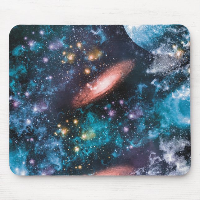 Celestial Galaxy Nebula Planet Hubble Photo  Mouse Pad (Front)