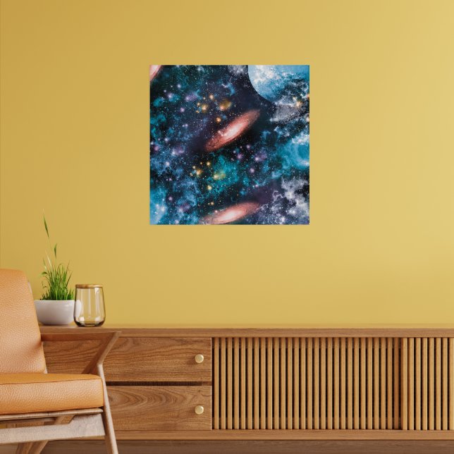 Celestial Galaxy Nebula Planet Hubble Photo  Poster (Living Room 2)