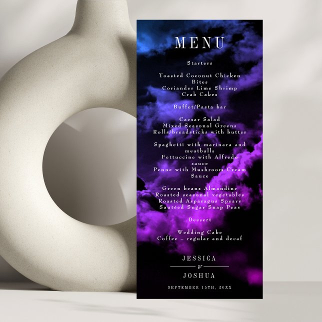 Celestial Galaxy Nebula Wedding Dinner Menu (Creator Uploaded)