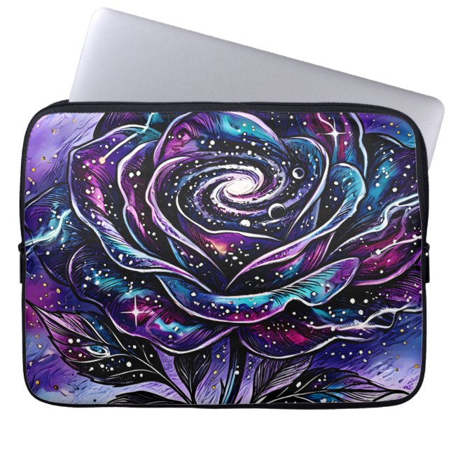 Celestial Galaxy Rose Spiral Nebula Custom Product Laptop Sleeve (Front)