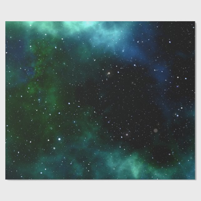 Celestial Galaxy Stars Photo Wrapping Paper (Flat)