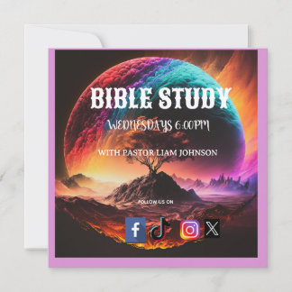 Celestial Galaxy Tree Bible Study Invitation