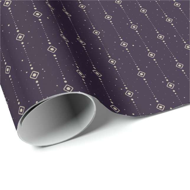 Celestial Geometric Seamless Pattern Design Wrapping Paper (Roll Corner)