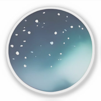 Celestial Glow: Abstract Night Sky Sticker