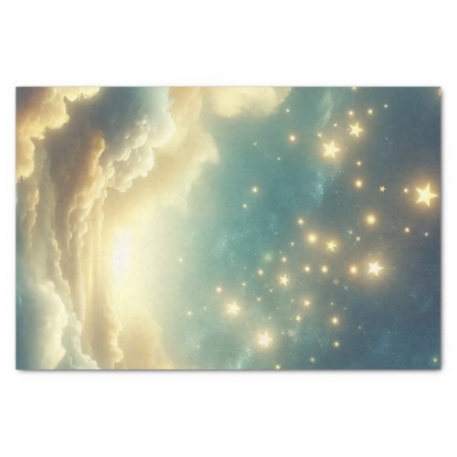 Celestial Glowing Stars Starry Sky Birthday Party Tissue Paper