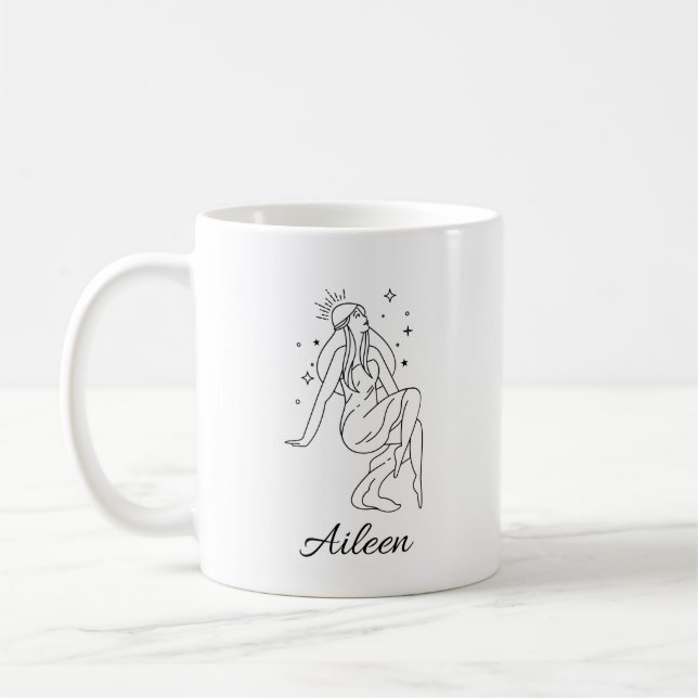 Celestial goddess personalized Halloween  Coffee Mug (Left)