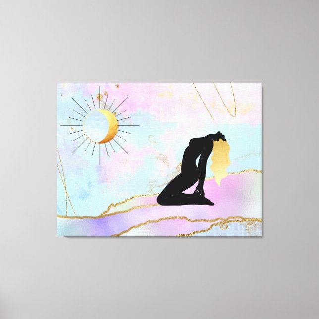 *~*  Celestial Goddess Rainbow Pastel Glitter AP22 Canvas Print (Front)