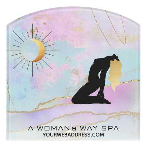 *~*  Celestial Goddess Rainbow Pastel Glitter AP22 Door Sign