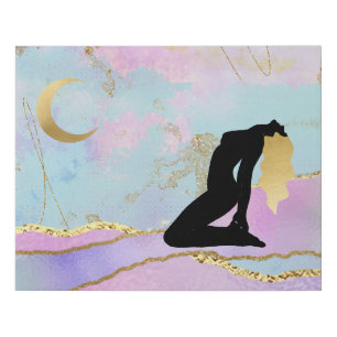 *~*  Celestial Goddess Rainbow Pastel Glitter AP22 Faux Canvas Print