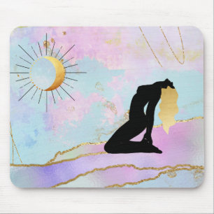 *~* Celestial Goddess Rainbow Pastel Glitter AP22 Mouse Pad