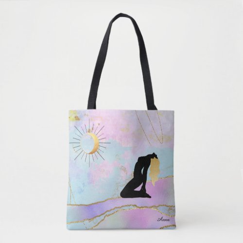   Celestial Goddess Rainbow Pastel Glitter AP22 Tote Bag