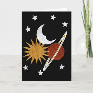 Celestial Gold Birthday Card