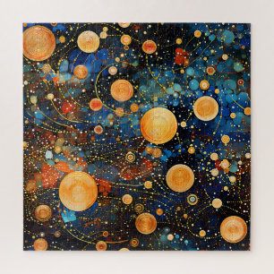 Celestial Gold Galaxy Puzzle