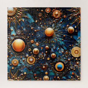 Celestial Gold Galaxy Puzzle