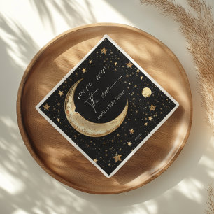 Celestial Gold Moon Party Napkins