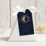 Celestial Gold Moon Save The Date Photo Gift Tags<br><div class="desc">Our "Celestial Gold Wedding" collection features a beautiful crescent moon with gold stars in various designs on a velvet midnight blue background paired with elegant fonts. Easy to customize and you can choose among many more matching items from this collection in our store.</div>
