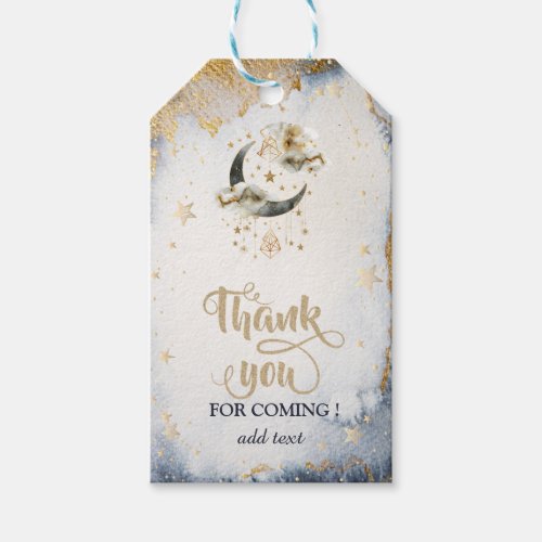 Celestial Gold Moon Stars  Gift Tags