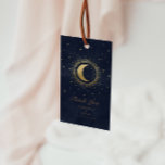 Celestial Gold Moon Wedding Thank You Gift Tags<br><div class="desc">Our "Celestial Gold Wedding" collection features a beautiful crescent moon with gold stars in various designs on a velvet midnight blue background paired with elegant fonts. Easy to customize and you can choose among many more matching items from this collection in our store.</div>