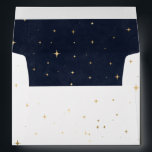 Celestial Gold Pre-Addressed Wedding Envelope<br><div class="desc">Our "Celestial Gold Wedding" collection features a beautiful crescent moon with gold stars in various designs on a velvet midnight blue background paired with elegant fonts. Easy to customize and you can choose among many more matching items from this collection in our store.</div>