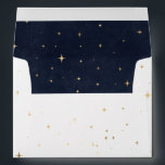 Celestial Gold Pre-Addressed Wedding Envelope<br><div class="desc">Our "Celestial Gold Wedding" collection features a beautiful crescent moon with gold stars in various designs on a velvet midnight blue background paired with elegant fonts. Easy to customize and you can choose among many more matching items from this collection in our store.</div>