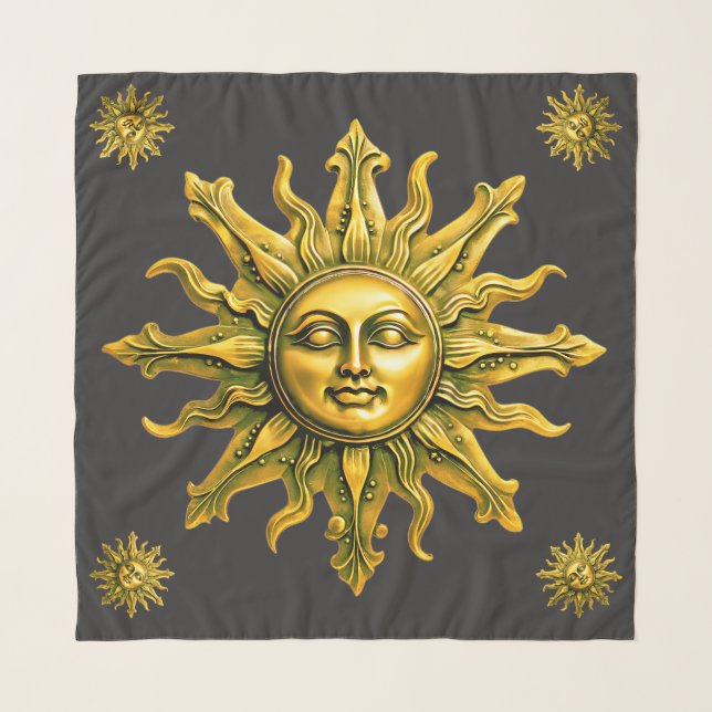 "Celestial Gold Radiance" The Sun Scarf (Front)
