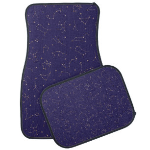 Celestial Gold Star Solareclipse Theme Car Floor Mat