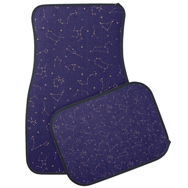 Celestial Gold Star Solareclipse Theme  Car Floor Mat (Set)