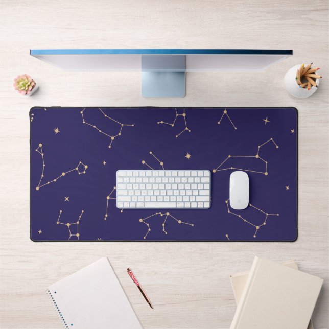 Celestial Gold Star Solareclipse Theme  Desk Mat (Office 1)