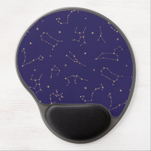 Celestial Gold Star Solareclipse Theme  Gel Mouse Pad