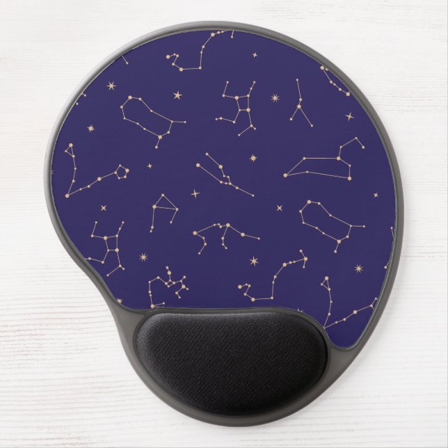 Celestial Gold Star Solareclipse Theme  Gel Mouse Pad (Front)