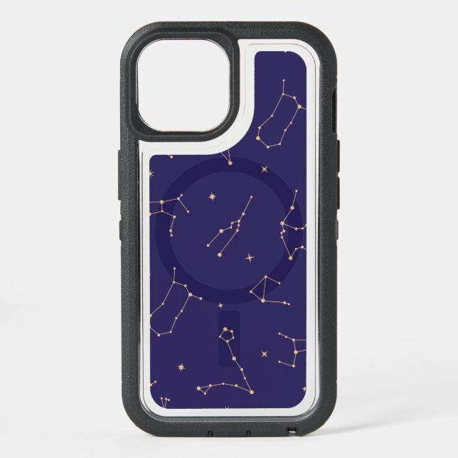 Celestial Gold Star Solareclipse Theme  iPhone 15 Case (Back)