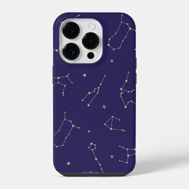 Celestial Gold Star Solareclipse Theme  Iphone Case (Back)