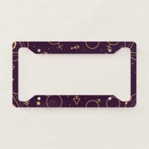 Celestial Gold Star Solareclipse theme License Plate Frame