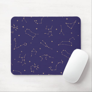 Celestial Gold Star Solareclipse Theme Mouse Pad
