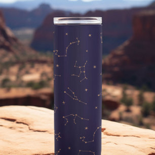 Celestial Gold Star Solareclipse Theme  Thermal Tumbler
