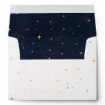 celestial gold stars pre-addressed wedding envelope