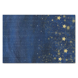 Celestial Gold Stars Sparkle Night Sky Custom Gift Tissue Paper