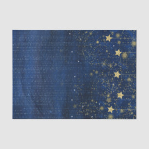 Celestial Gold Stars Sparkle Night Sky Custom Gift Tissue Paper