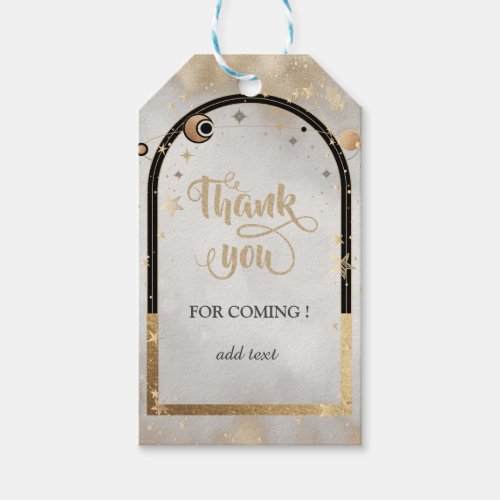 Celestial Gold Sun And Moon Galaxy Gift Tags