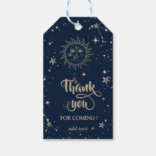 Celestial Gold Sun And Moon  Gift Tags