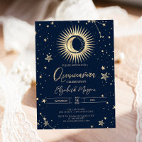 Celestial Gold Sun And Moon Stars Quinceanera