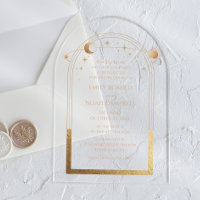 Celestial Gold Sun Moon Astronomy Wedding