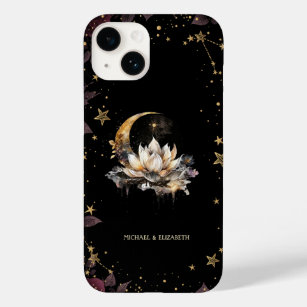 Celestial Gold Sun,Moon, Lotus Stars  Case-Mate iPhone 14 Case
