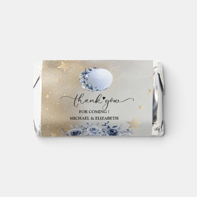 Celestial Gold Sun,Moon Roses Stars Night Sky  Hershey's Miniatures (Front)