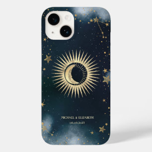 Celestial Gold Sun,Moon,Stars Night Sky  Case-Mate iPhone 14 Case