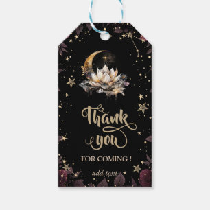 Celestial Gold Sun,Moon,Stars Roses Night Sky Gift Tags