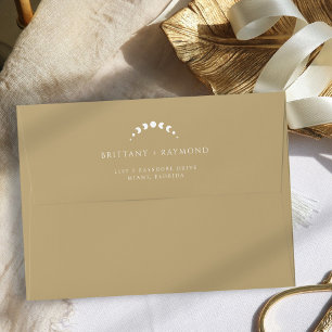 Celestial Gold Wedding Envelope