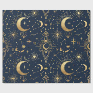 Celestial Gold Wrapping Paper