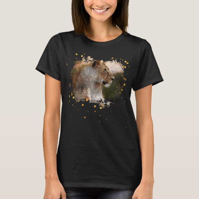 *~* Celestial Golden Art AP23 Artistic LIONESS T-Shirt (Front)