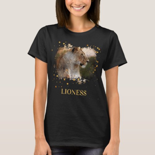  Celestial Golden Artistic AP23 LIONESS Artsy T_Shirt